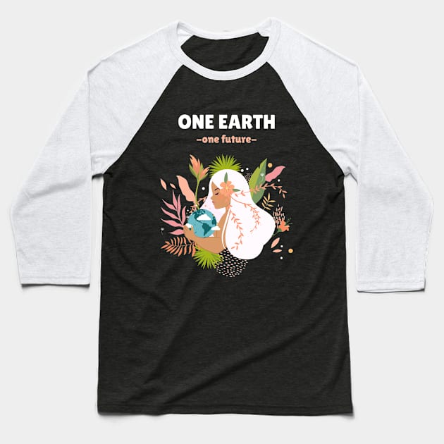 One Earth One Future Baseball T-Shirt by Cassomoda